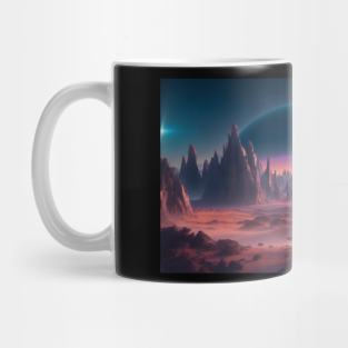 Beautiful scenery on another planet Mug